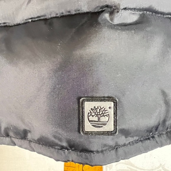 Timberland Vest Women's Large Black Quilted Puffer Full Zip Logo Outdoors Hunter - Picture 13 of 15